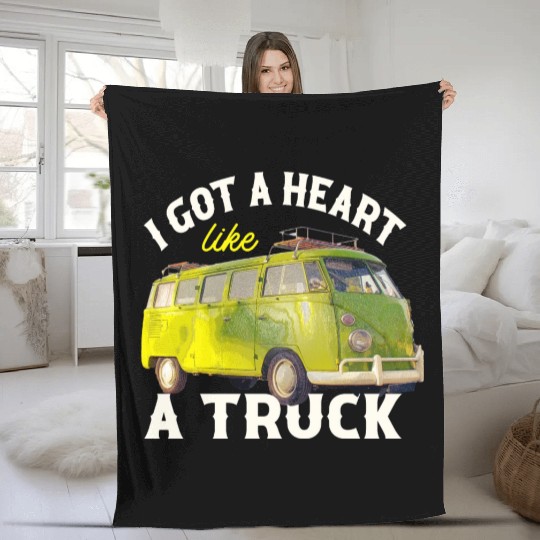 I Got A Heart Like A Truck Fleece Blankets