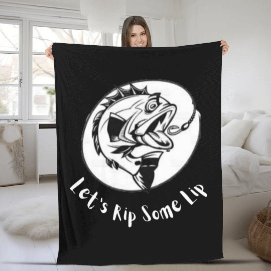 Let's Rip Some Lip Fleece Blankets