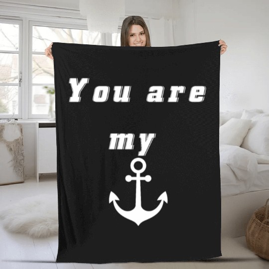 you are my anchor Fleece Blankets