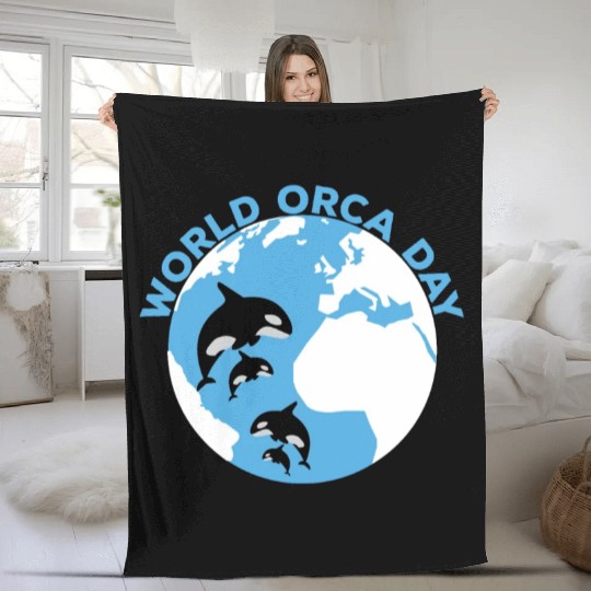 World Orca Day Fleece Blankets