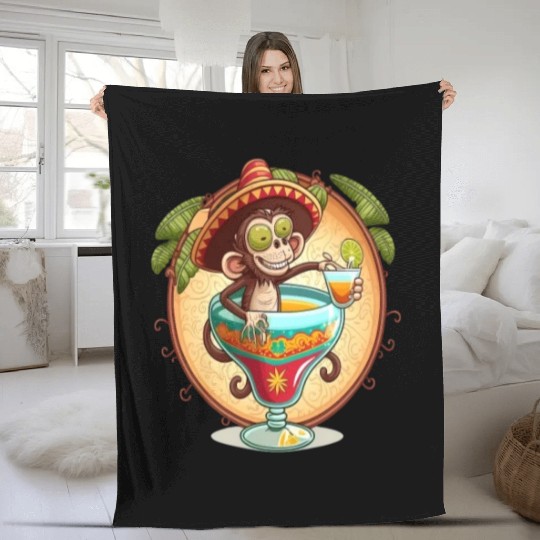 Spider Monkey Animal Lovers Spider Monkey Fleece Blankets
