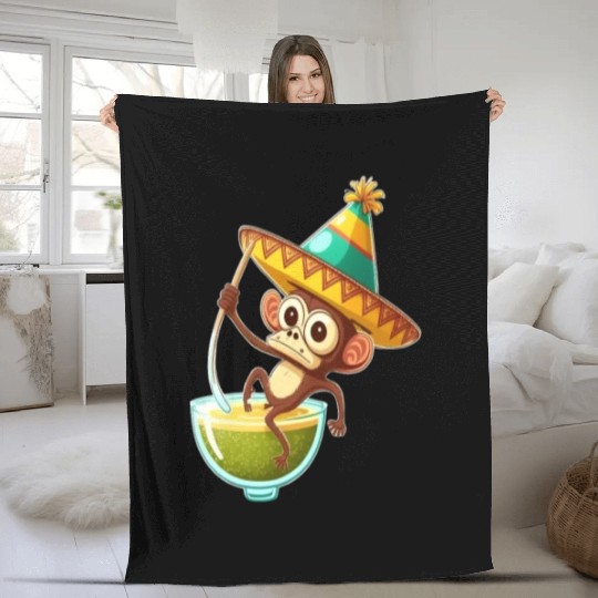 Spider Monkey Animal Lovers Spider Monkey Fleece Blankets