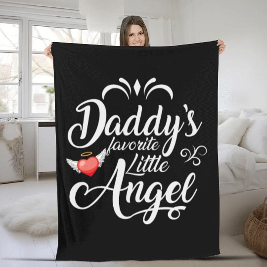 Daddys Favorite Little Angel Fleece Blankets