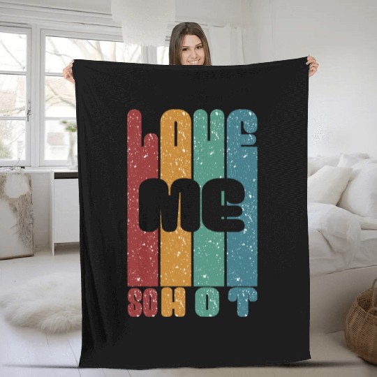 love me so hot vintage Fleece Blankets