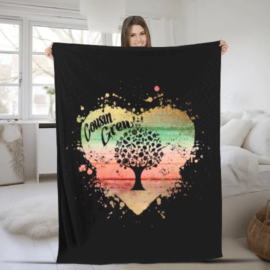 Cousin crew - tree Fleece Blankets