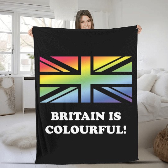 Britain Is Colourful! (Union Jack, United Kingdom) Fleece Blankets