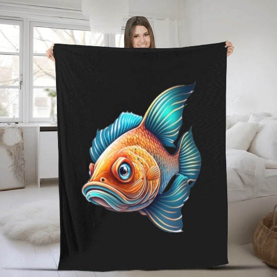 Koi Fish Fleece Blankets