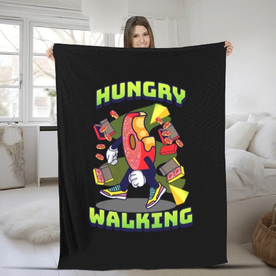 Hungry Walking Fleece Blankets