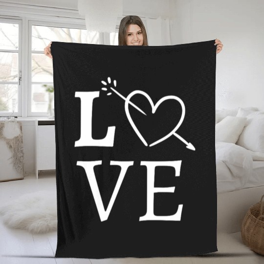 Idée cadeau saint valentin, Love, couple, amour Fleece Blankets