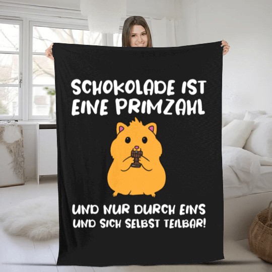 Chocolate Is Prime Number German Fleece Blankets