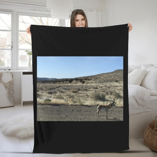 Antelope near Grand Canyon West Fleece Blankets