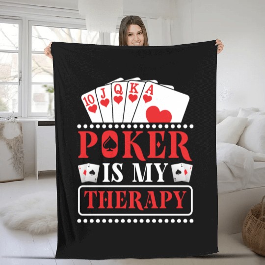 Poker Casino Poker Player Gambling Roulette Gift Fleece Blankets