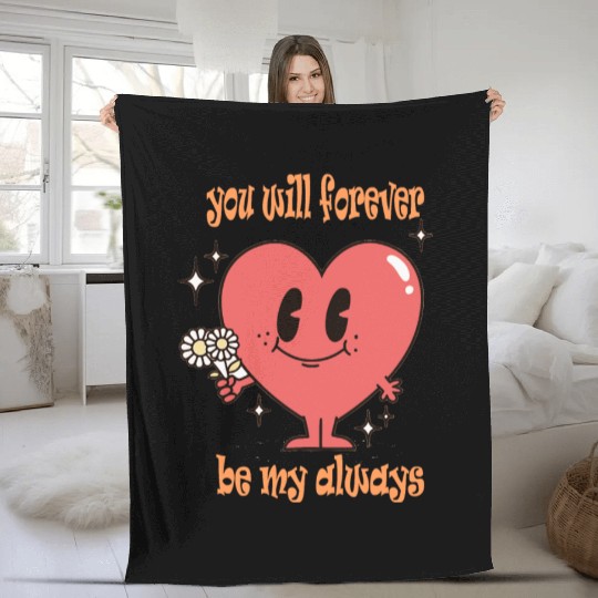 valentine design Fleece Blankets