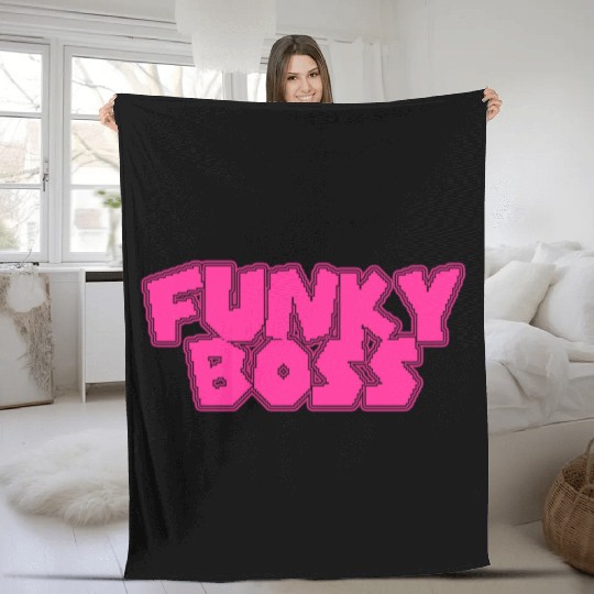 FUNKY BOSS Fleece Blankets