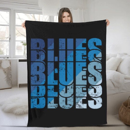 Blues Music Jazz Trumpet Chicago Fleece Blankets