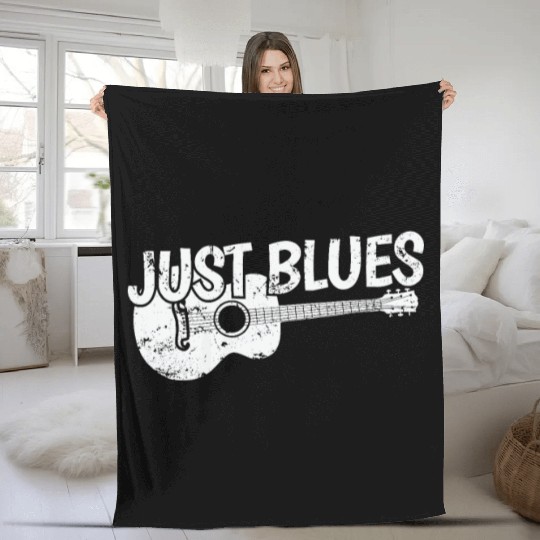 Just Blues Music Trumpet Chicago Fleece Blankets