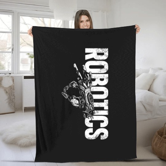 Robot Robotics Engineer Vintage Fleece Blankets