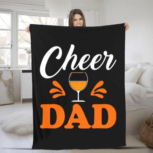 Cheer Dad Fleece Blankets