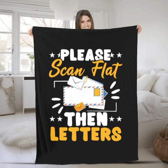 Postal Worker Mailman Delivery Mail Escort Fleece Blankets