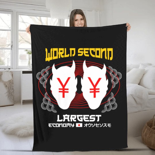 World Second Largest Economy Fleece Blankets