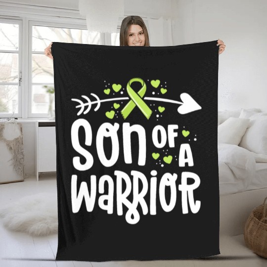 Son Of A Warrior Lymphoma Cancer Awareness Family Fleece Blankets