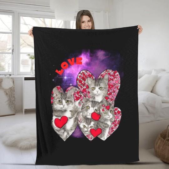 Happy Valentine Fleece Blankets