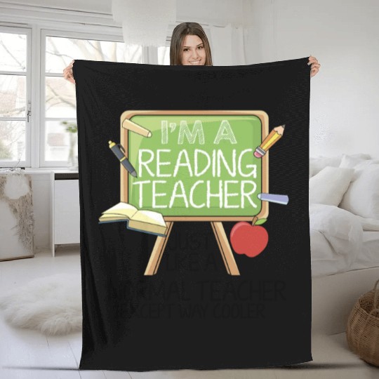 Reading Teacher Fleece Blankets