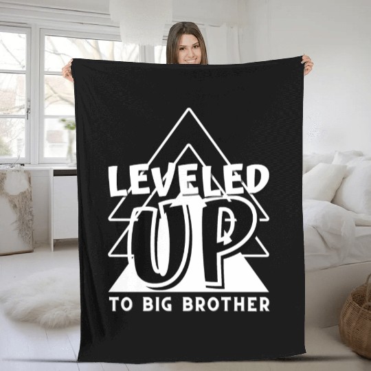 Level Up to big brother Fleece Blankets