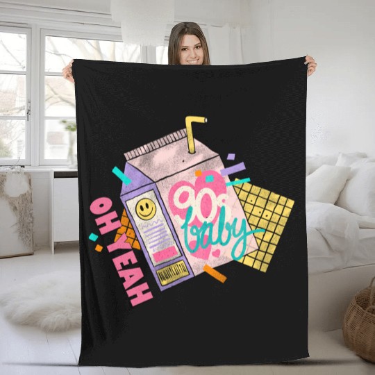 OH YEAH 90s BABY Fleece Blankets