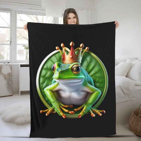 The Royal Frog Leap Fleece Blankets