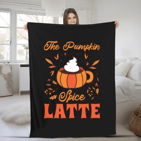 Pumpkin Spice Latte Halloween Coffee Lover Tarot Fleece Blankets