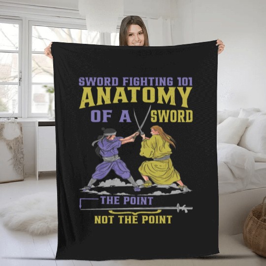 Sword Fighting 101 Anatomy Of A Sword 6 Fleece Blankets