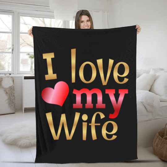 Valentines Sublimation I Love My Wife63 Fleece Blankets