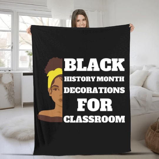 black history month decorations for classroom Fleece Blankets