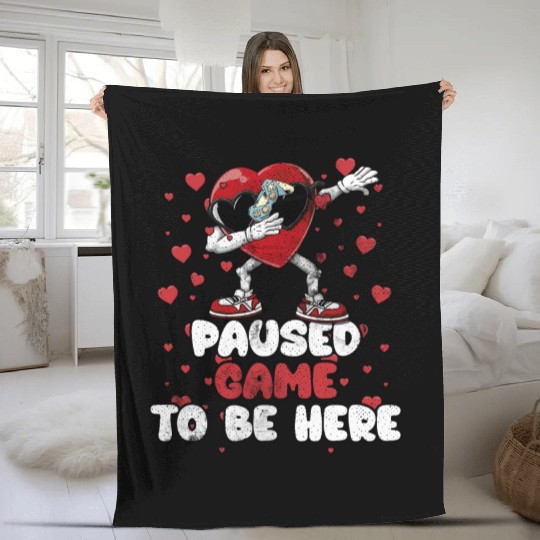 I Paused My Game To Be Here Mens Kids Boys Fleece Blankets