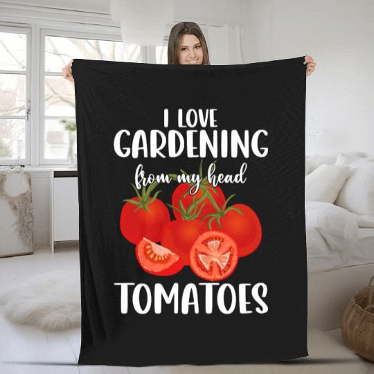 Vegetable Gardener Gardening Funny Pun Head Fleece Blankets