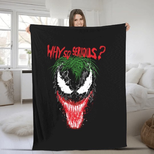 The V.e.n.o.m Joker Symbiosis Why So Serious? Fleece Blankets