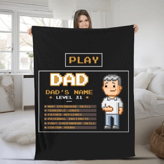 play dad - father's day gift Fleece Blankets