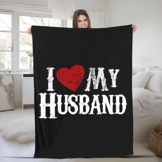 I love my husband Fleece Blankets