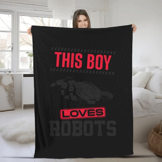 Robot Robotics Engineer Boy This Fleece Blankets