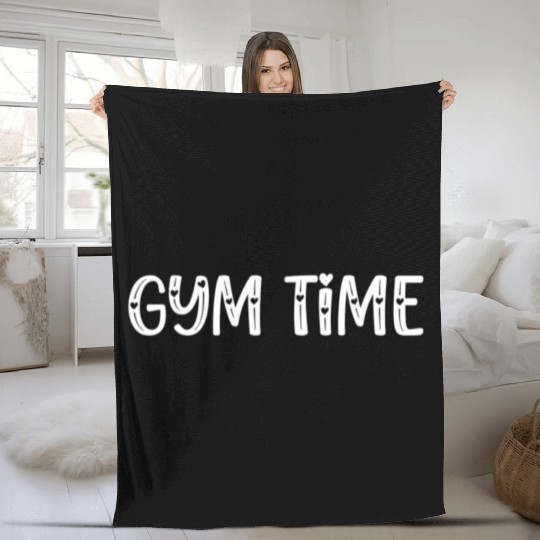 Gym time | it's your time Fleece Blankets