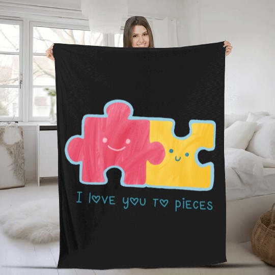 [Love] I Love You To Pieces Fleece Blankets