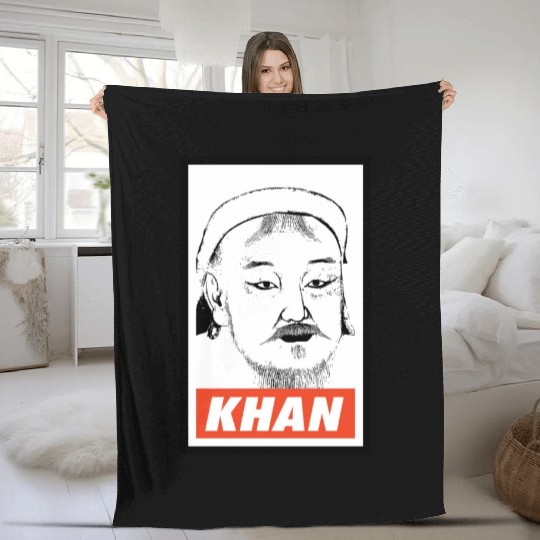 Genghis Khan Fleece Blankets