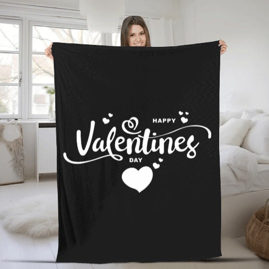 happy Valentines Fleece Blankets