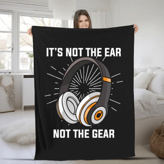 Hilarious Ear Not Gear Composer Musicians Audio Fleece Blankets
