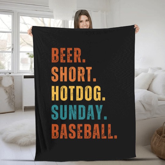 Super Baseball Sunday Fan Fleece Blankets