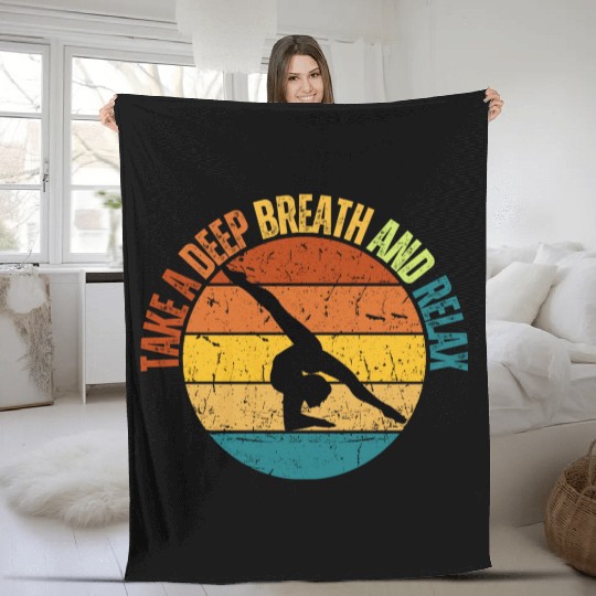 TAKE A DEEP BREATH AND RELAX Fleece Blankets