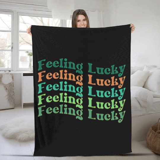Feeling Lucky Gift, St Patrick's Day Fleece Blankets