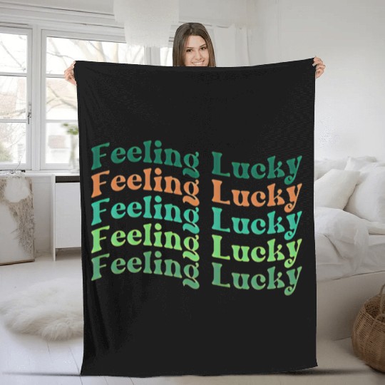 Feeling Lucky Gift, St Patrick's Day Fleece Blankets