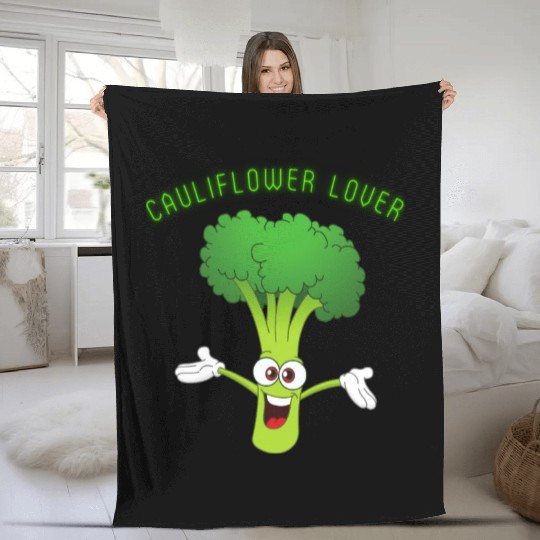 Cauliflower Lover Vegetable Lover Fleece Blankets